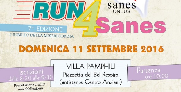 Run 4 sanes 2016 volantino Run 4 sanes 2016 volantino